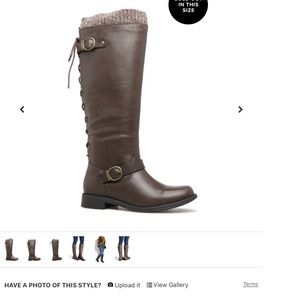 Shoe Dazzle, Aurelia back lace up boots, Size 8.5